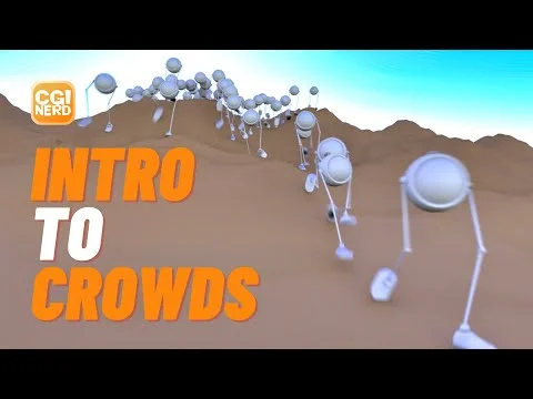 Official CGI Nerd thumbnail for Houdini Crowd Simulation Basics Tutorial