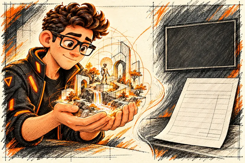 CGI Nerd avatar holding a luminous artwork beside an empty payment frame, contrasting meaning with income.