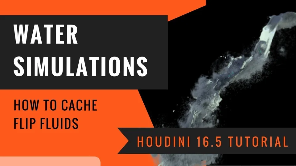 Official CGI Nerd thumbnail for 4 Ways to Cache Water Flip Fluid Simulation | Houdini Tutorial